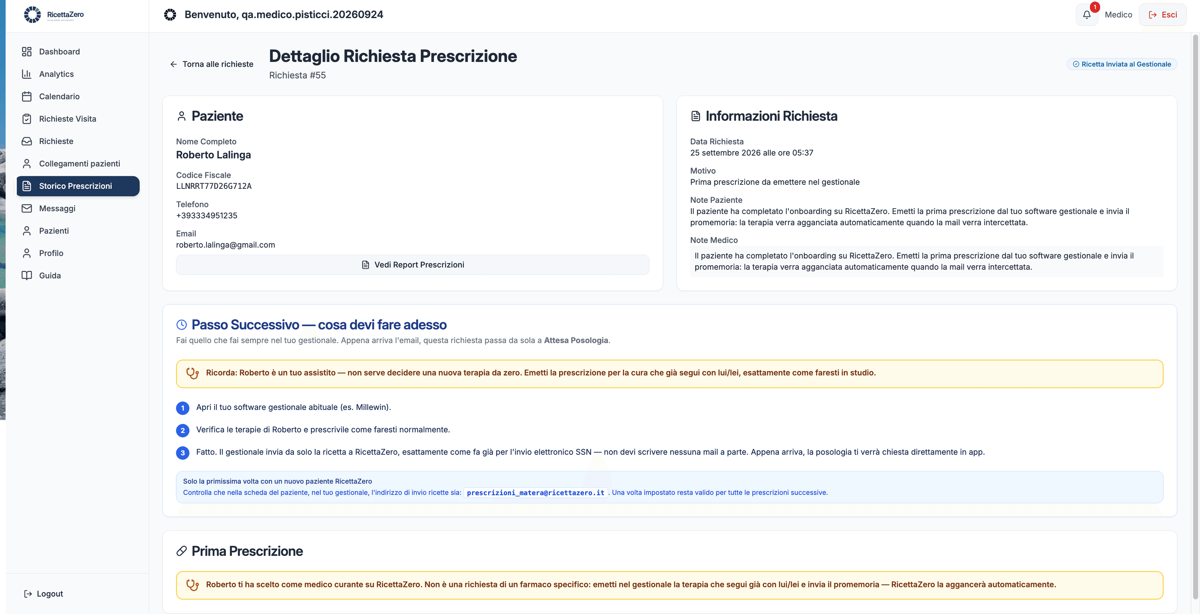 Istruzioni per l'invio dal gestionale